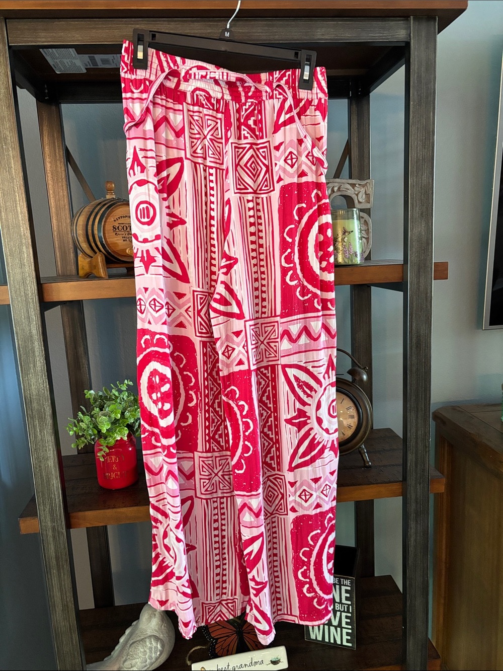 Rachel Zoe flowy pants nwot red pink - Picture 2 of 5